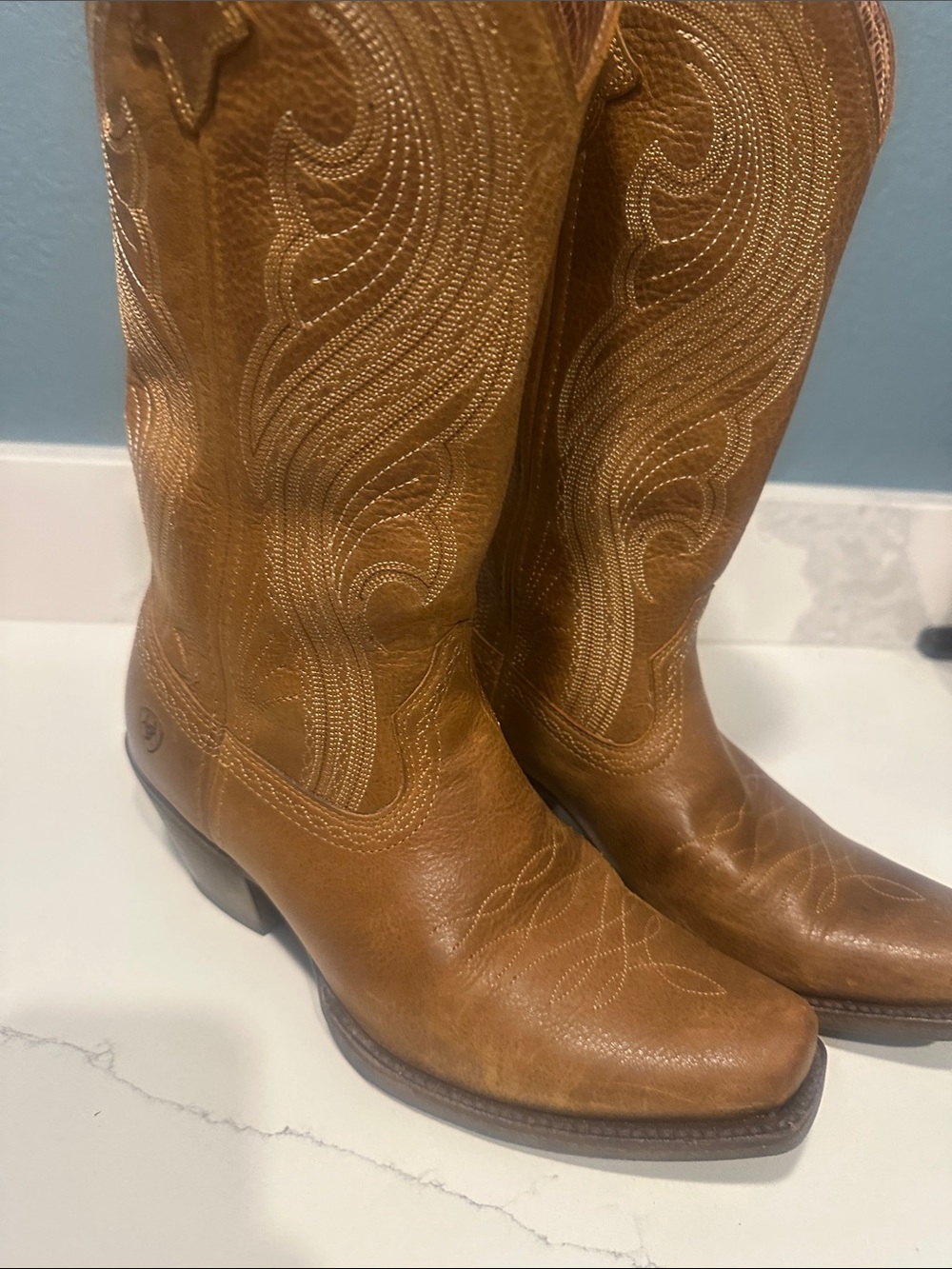 Ariat Brown Western Heeled Cowboy Boots - Picture 3 of 7